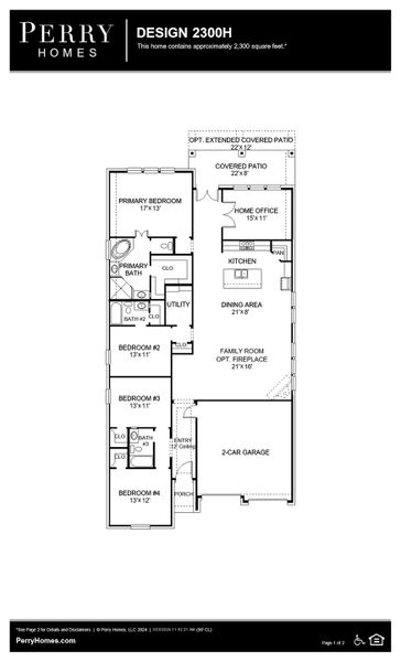 Floor Plan for 2300H