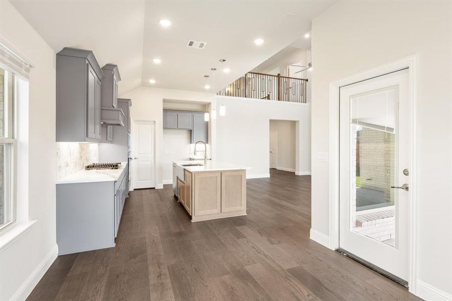 Furnished interior view inside a new home in ArrowBrooke, Aubrey (Image 8). Furnished interior view inside a new home in ArrowBrooke, Aubrey (Image 8).