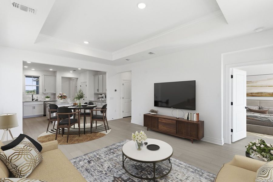Furnished interior view inside a new home in , New Braunfels (Image 3).