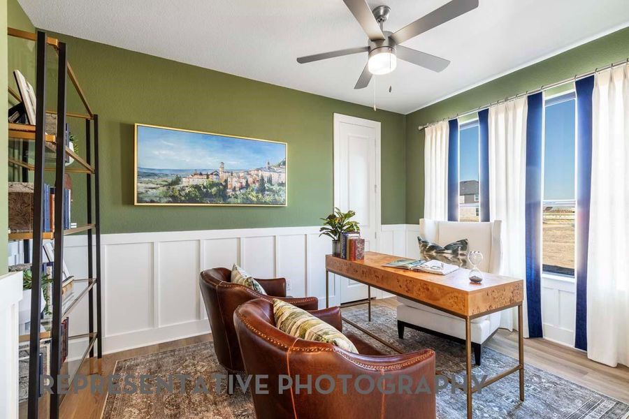 Furnished interior view inside a new home in Pomona, Manvel (Image 6).