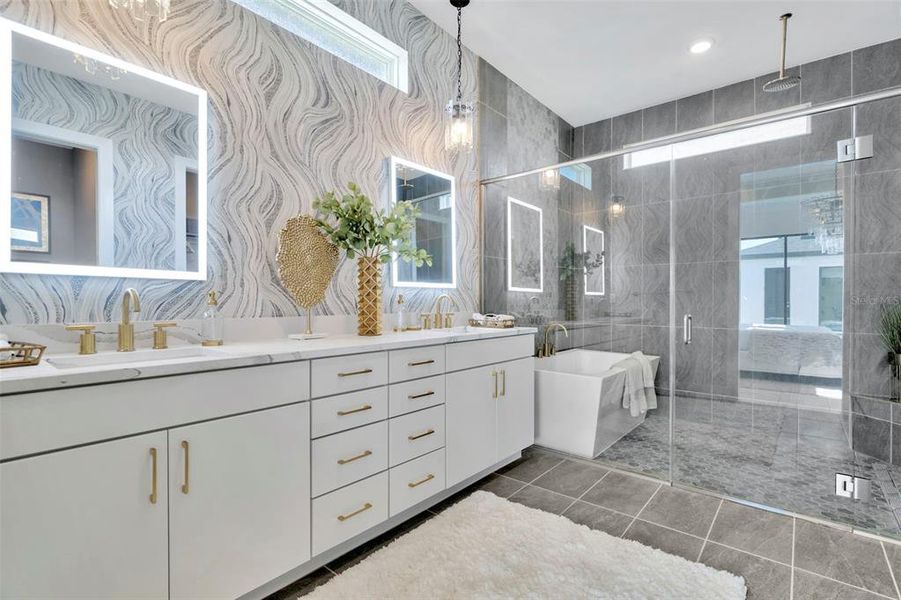 Furnished interior view inside a new home in Eagles Cove at Mirada, San Antonio (Image 13).