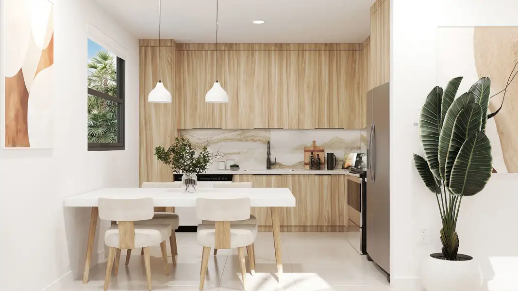 Representative furnished interior of a home built from the Olivia B by Bluenest Development in Limonar Estates, Homestead (Image 7).