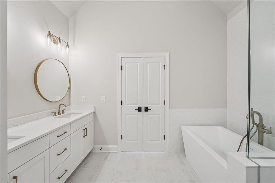 Furnished interior view inside a new home in Towns on Thompson, Alpharetta (Image 8).