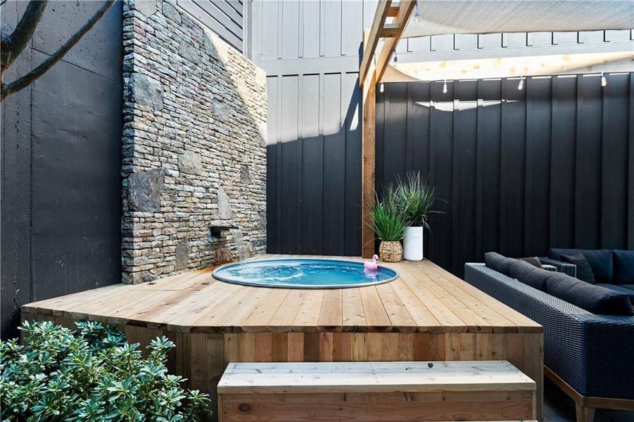 Exterior details and patio area of a home in , Waleska (Image 22).