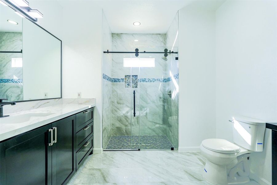 first bathroom in hallway