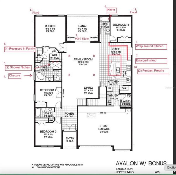 2D floor plan layout of this home in Hills of Minneola, Minneola, FL (Image 5).