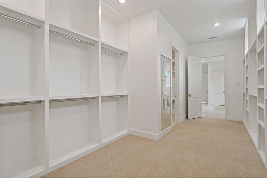 Another look at the master closet.