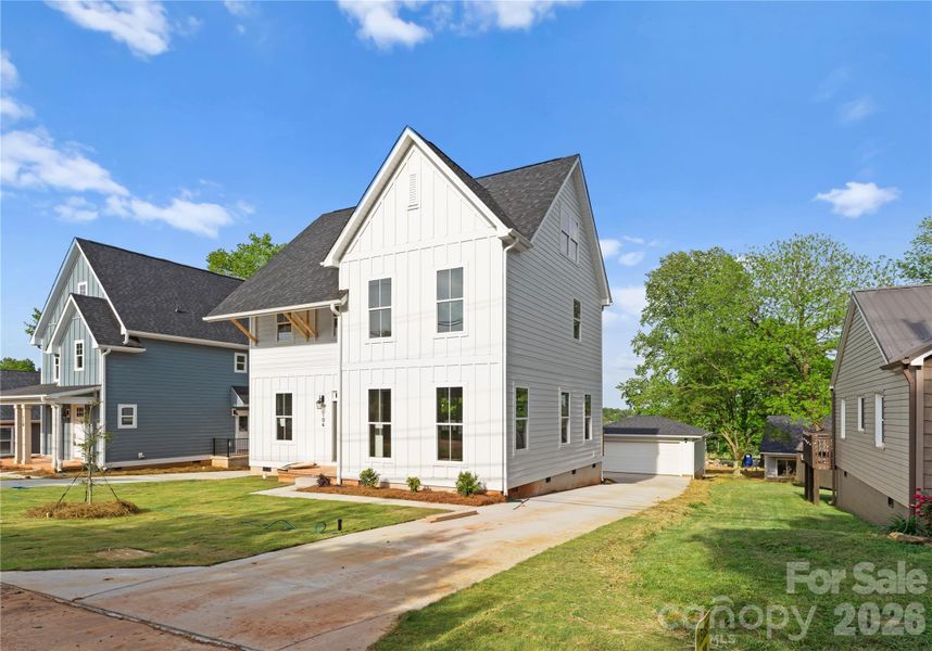 Front exterior of a new home in , Belmont, NC, highlighting curb appeal (Image 26).
