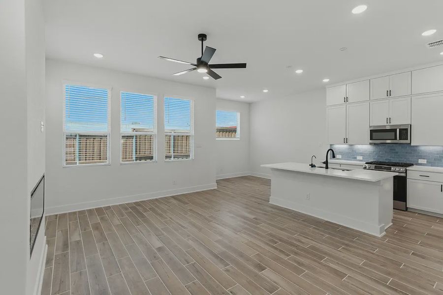 Representative unfurnished interior of a home built from the Balder by Chesmar Homes in Rose Hill, San Antonio (Image 7). Representative unfurnished interior of a home built from the Balder by Chesmar Homes in Rose Hill, San Antonio (Image 7).