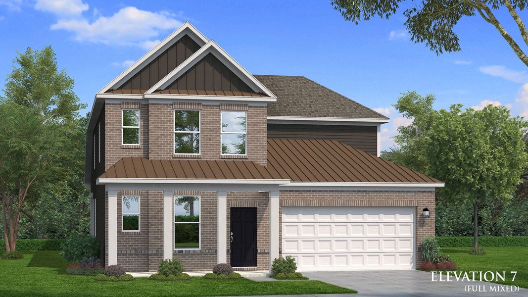 Representative exterior photo of a completed home built from the Ansley by DRB Homes in Mason Glenn, Franklinton, NC (Image 42).