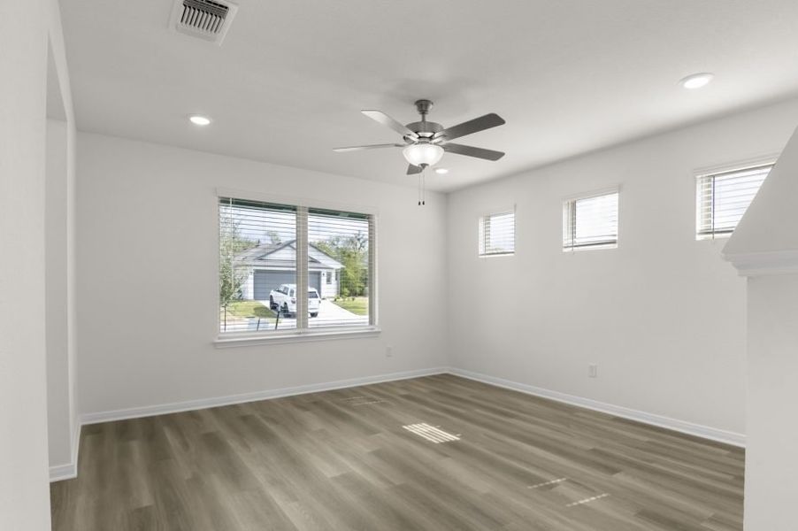 Representative unfurnished interior of a home built from the Pecan by Pacesetter Homes in Blanco Vista, San Marcos (Image 20).