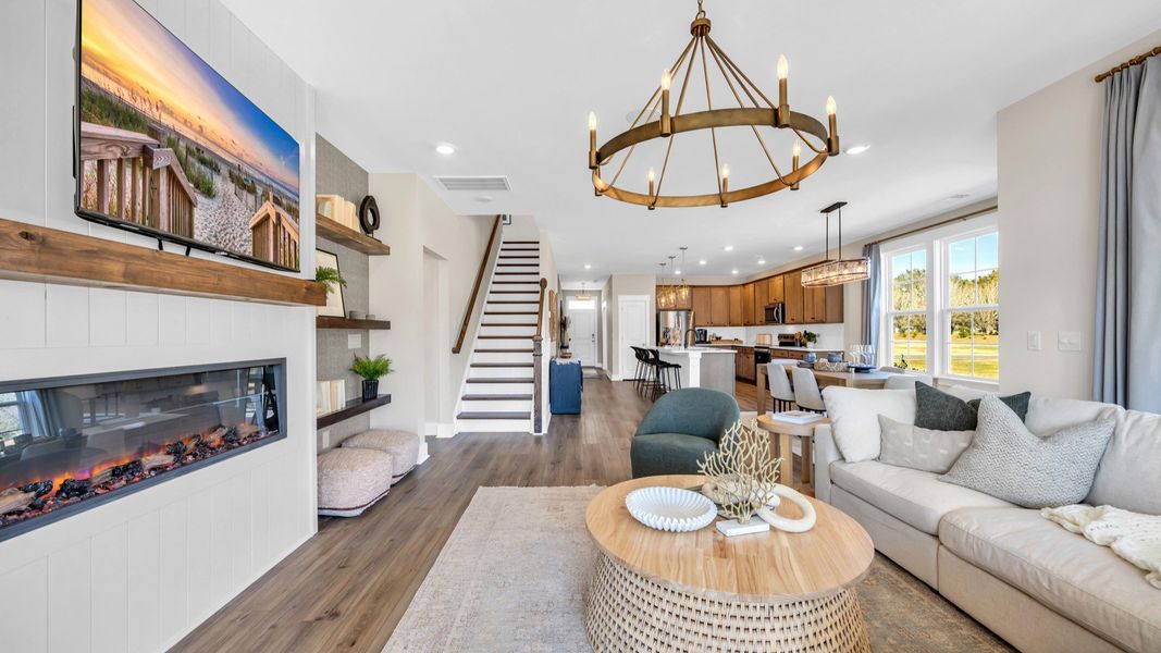 Representative furnished interior of a home built from the Lighthouse by DRB Homes in Chestnut Farms, Longs (Image 26).