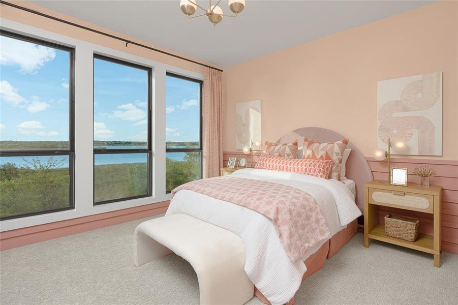 Furnished interior view inside a new home in The Tribute 50', The Colony (Image 5).