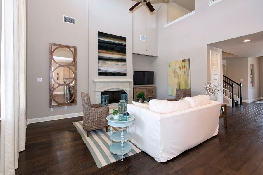 Representative furnished interior of a home built from the Oaks 3490 by Brohn Homes in Oaks at San Gabriel, Georgetown (Image 3).