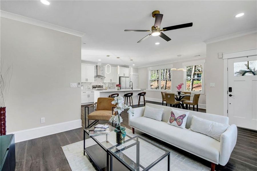 Furnished interior view inside a new home in , Atlanta (Image 12).
