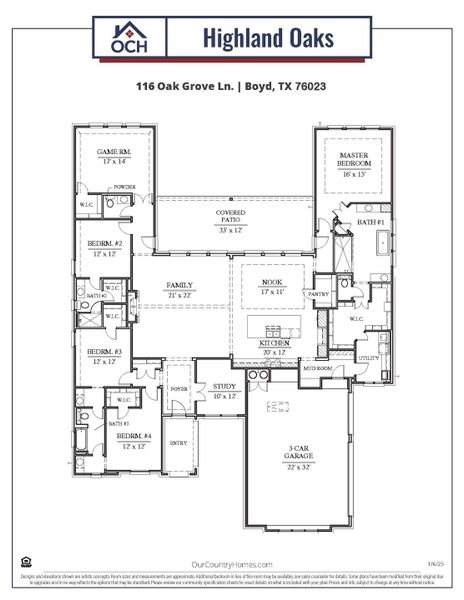2D floor plan layout of this home in Highland Oaks, Boyd, TX (Image 5). 2D floor plan layout of this home in Highland Oaks, Boyd, TX (Image 5).