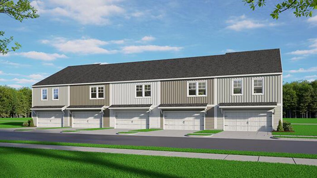 Front exterior of a new home in The Crossing at St. James, Goose Creek, SC, highlighting curb appeal (Image 2).