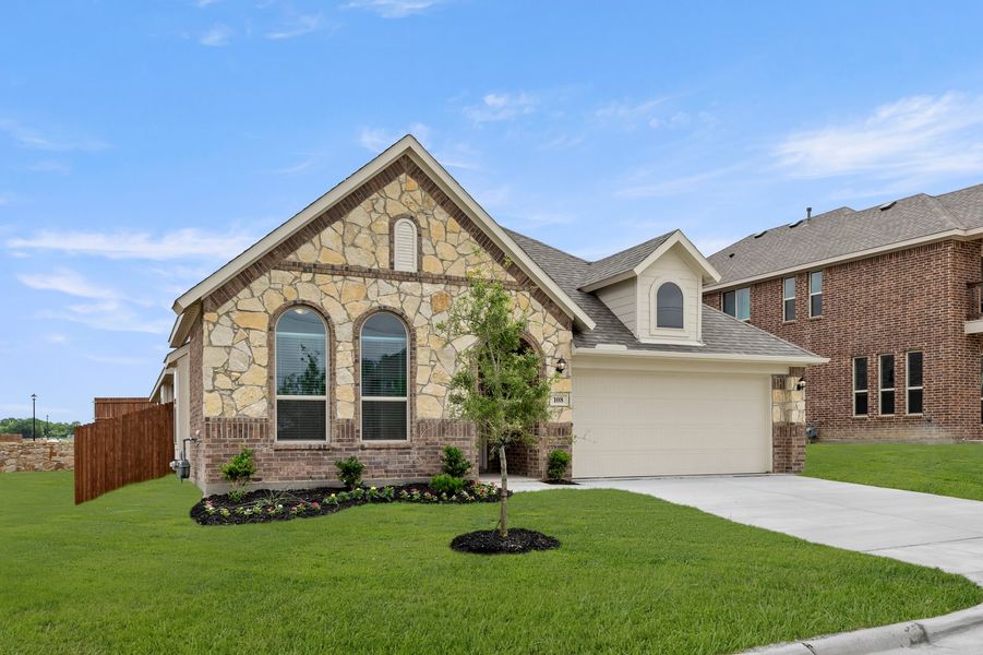 Front exterior of a new home in Arcadia Trails, Balch Springs, TX, highlighting curb appeal (Image 2). Front exterior of a new home in Arcadia Trails, Balch Springs, TX, highlighting curb appeal (Image 2).