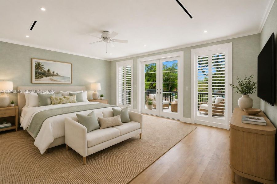 Furnished interior view inside a new home in , South Miami (Image 39).