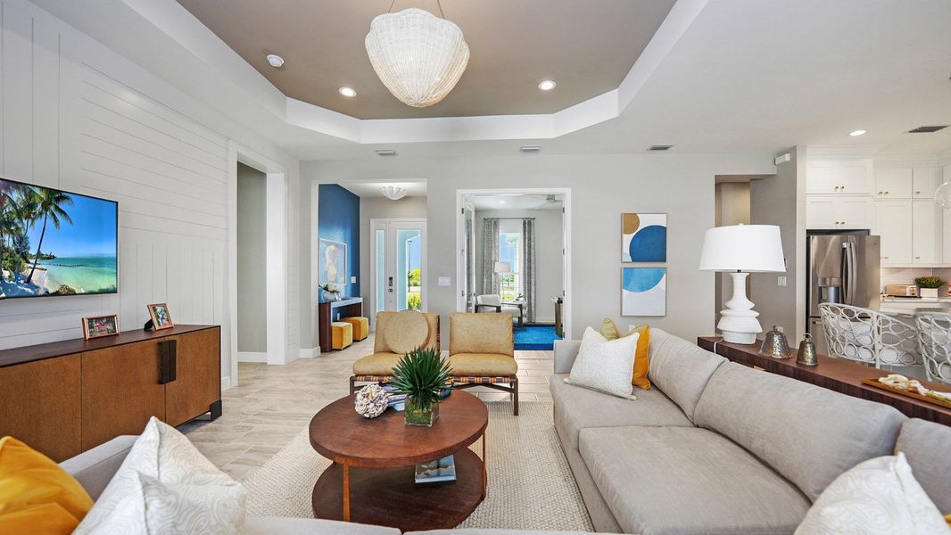Representative furnished interior of a home built from the Captiva by Neal Communities in SkySail, Naples (Image 10).