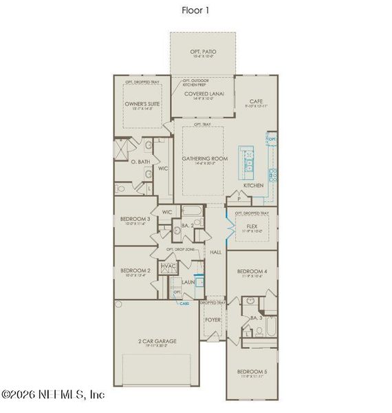 2D floor plan layout of this home in The Landings at Saint Johns, St. Johns, FL (Image 2). 2D floor plan layout of this home in The Landings at Saint Johns, St. Johns, FL (Image 2).