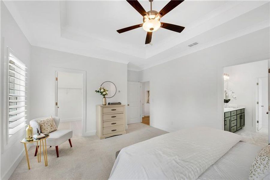 Furnished interior view inside a new home in , Suwanee (Image 17). Furnished interior view inside a new home in , Suwanee (Image 17).