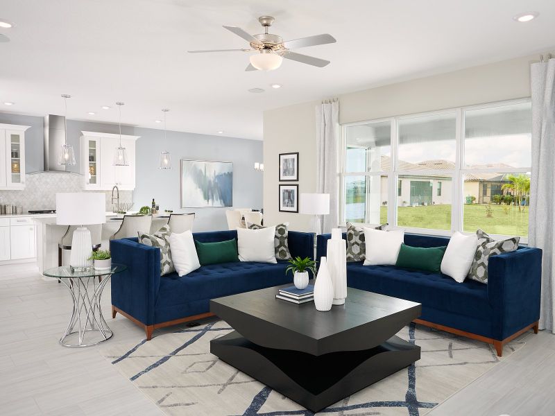 Furnished interior view inside a new home in Ridgehaven - Reserve Series, Ormond Beach (Image 3). Furnished interior view inside a new home in Ridgehaven - Reserve Series, Ormond Beach (Image 3).