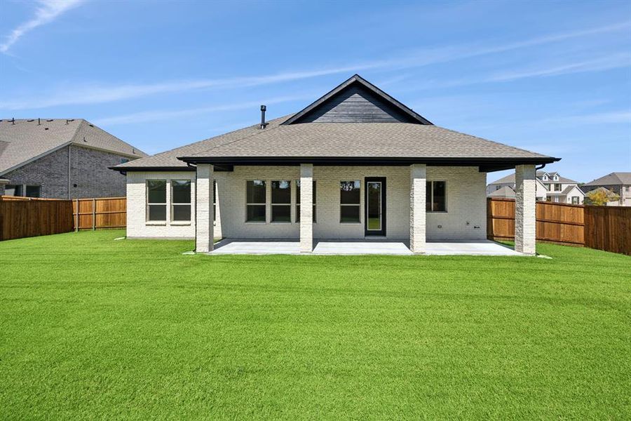 Exterior details and patio area of a home in Lincoln Pointe, Van Alstyne (Image 25). Exterior details and patio area of a home in Lincoln Pointe, Van Alstyne (Image 25).