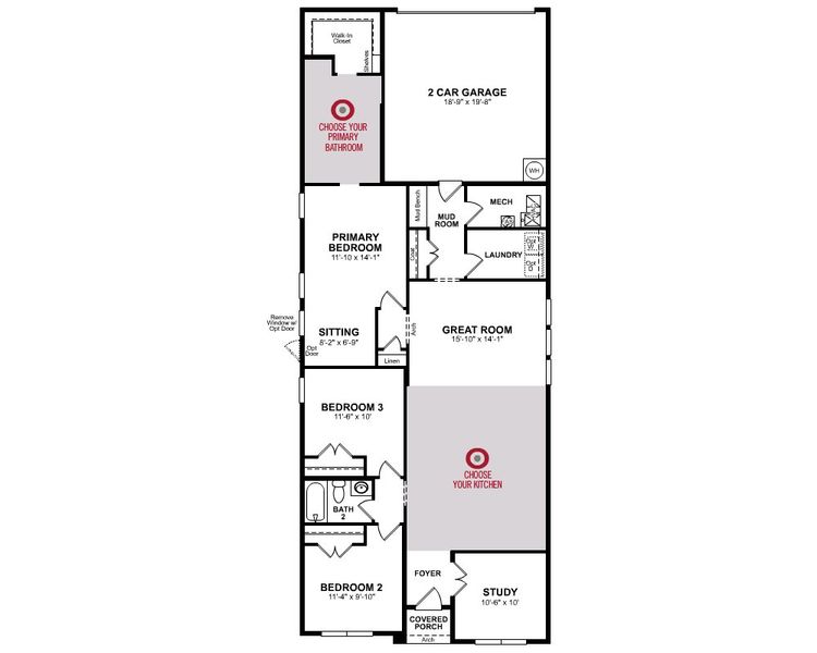2D floor plan layout of this home in Wildflower Ranch, Justin, TX (Image 2). 2D floor plan layout of this home in Wildflower Ranch, Justin, TX (Image 2).