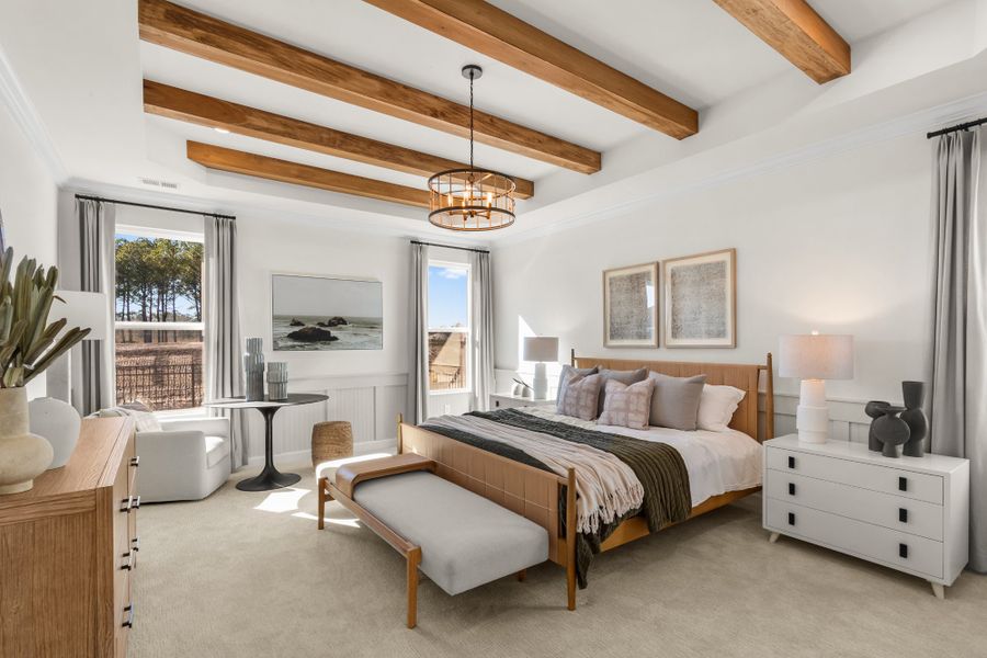 Representative furnished interior of a home built from the The Seashore Multigen by Chesapeake Homes in Coastal Club of the Carolinas, Calabash (Image 16).