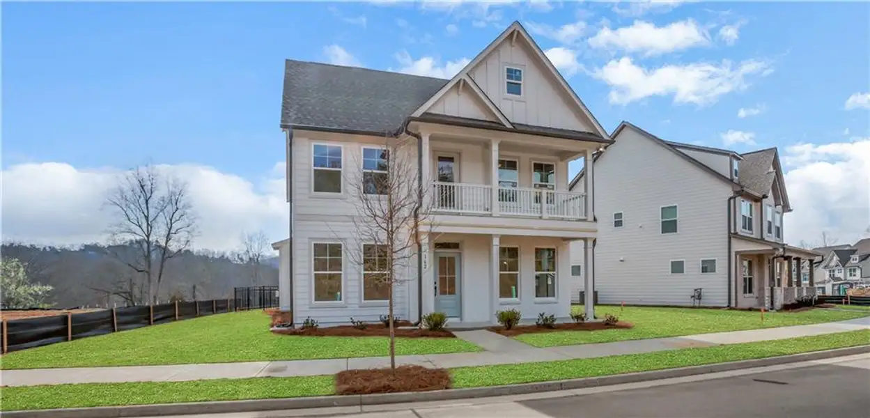 Front exterior of a new home in Marble Tree, Ball Ground, GA, highlighting curb appeal (Image 2).