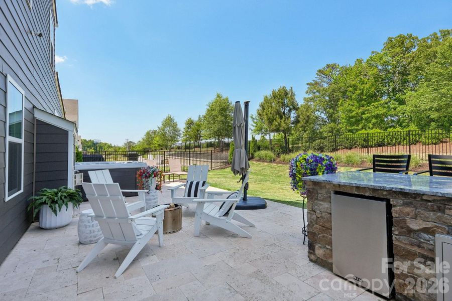 Exterior details and patio area of a home in , Indian Trail (Image 25).