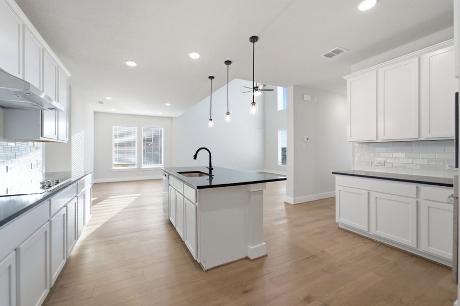 Furnished interior view inside a new home in The Woodlands at Medina Hills, Mico (Image 13).