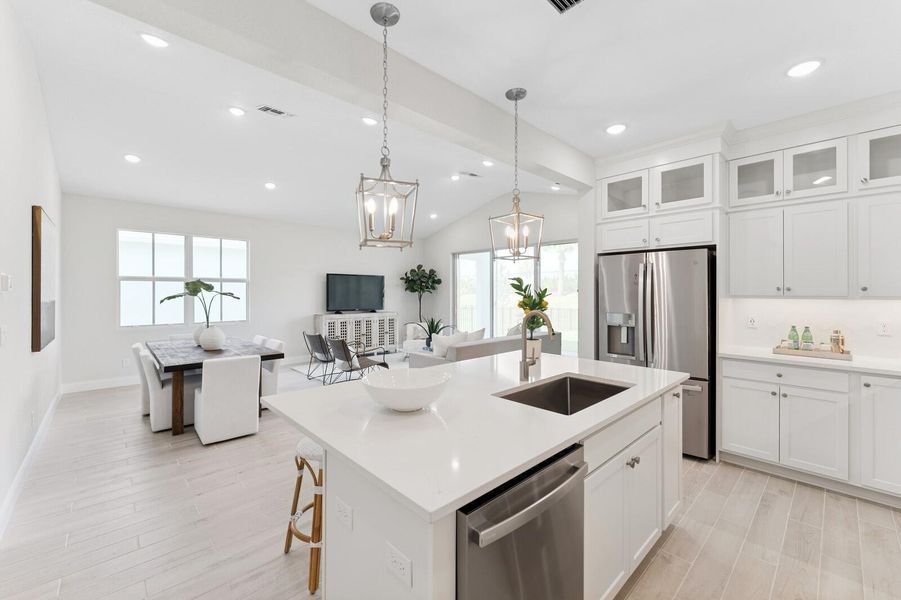 Furnished interior view inside a new home in , Port St. Lucie (Image 34).