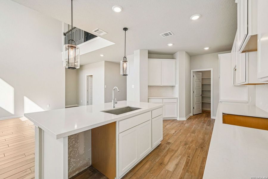 Furnished interior view inside a new home in Estancia Ranch - Classic Series, San Antonio (Image 12).