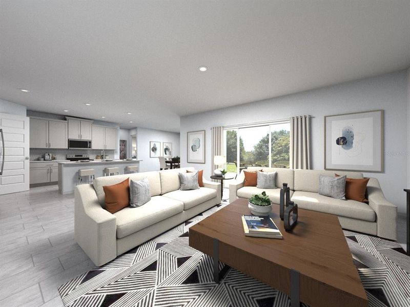 Furnished interior view inside a new home in The Grove at Stuart Crossing - Signature Series, Bartow (Image 4).