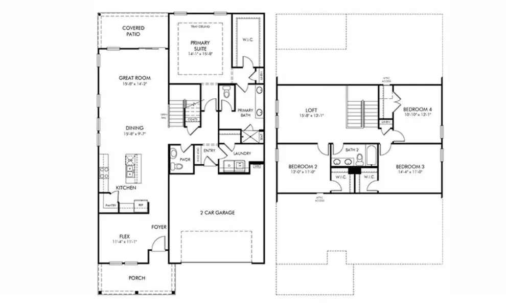 2D floor plan layout of this home in Buffalo Ridge, Newton, NC (Image 2). 2D floor plan layout of this home in Buffalo Ridge, Newton, NC (Image 2).