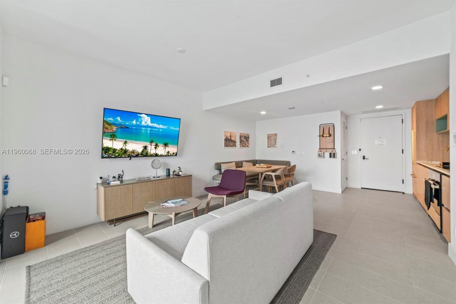 Furnished interior view inside a new home in , Miami (Image 9).