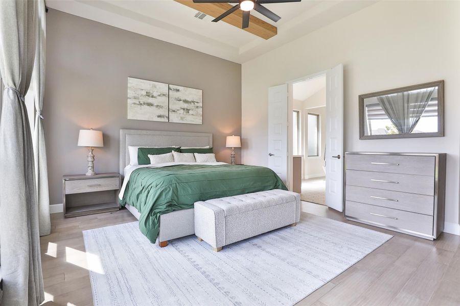 Furnished interior view inside a new home in Elyson, Katy (Image 38).