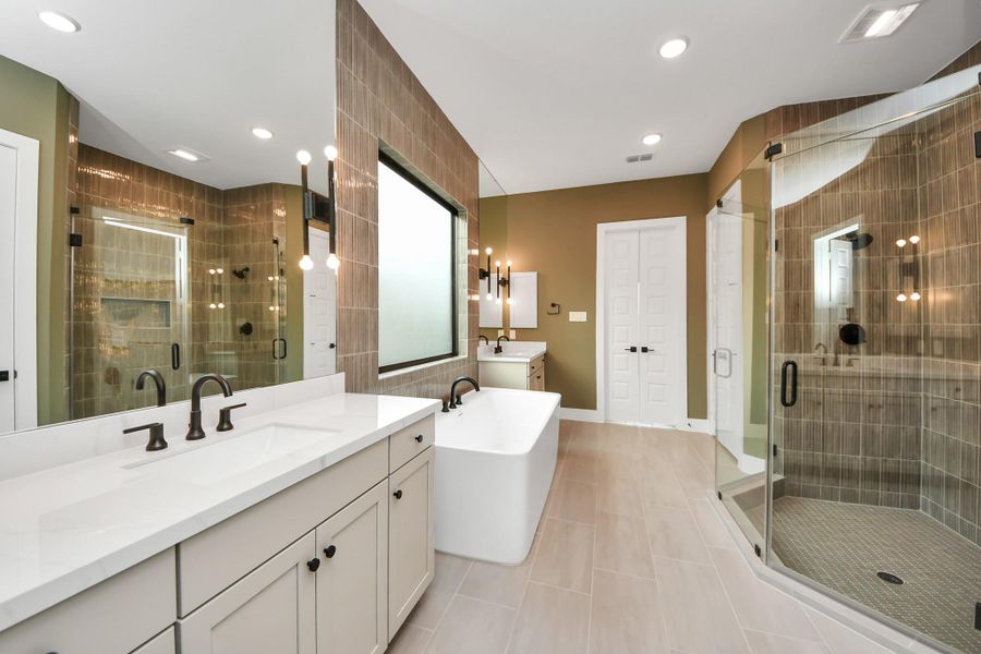 Furnished interior view inside a new home in Bridgeland 45', 50', 70', Cypress (Image 9).