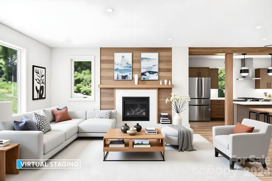 Virtually Staged Living Room