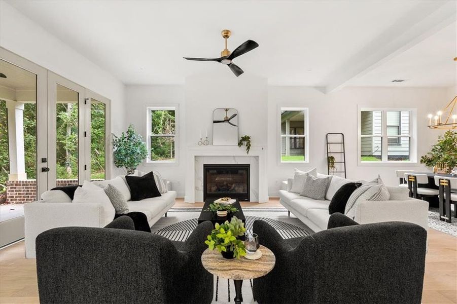 Furnished interior view inside a new home in , Atlanta (Image 14).