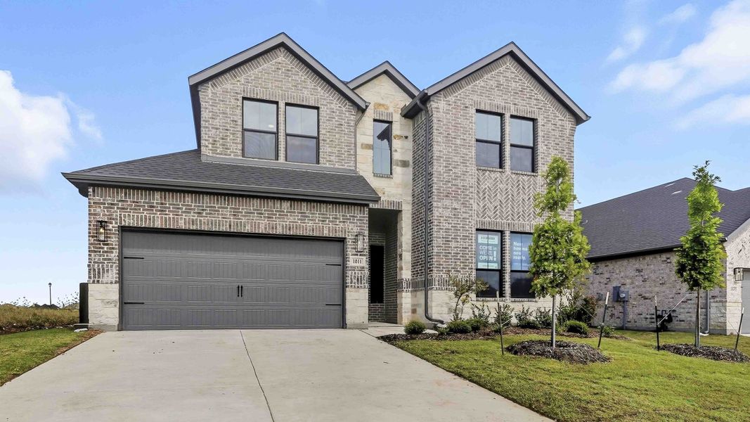Representative exterior photo of a completed home built from the MESA by D.R. Horton in Clearview Ranch, Royse City, TX (Image 2). Representative exterior photo of a completed home built from the MESA by D.R. Horton in Clearview Ranch, Royse City, TX (Image 2).