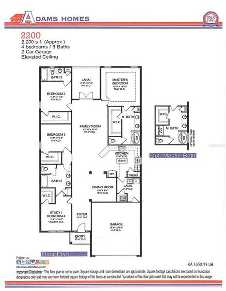 2D floor plan layout of this home in Watercress Cove, North Port, FL (Image 3). 2D floor plan layout of this home in Watercress Cove, North Port, FL (Image 3).