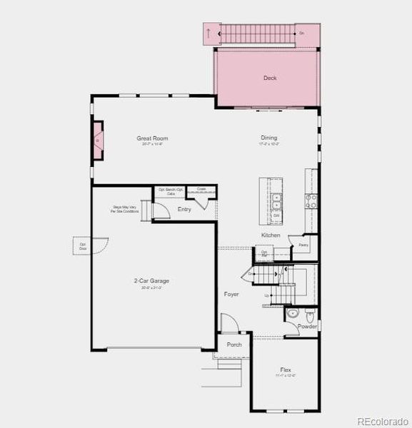 Structural Options Added Include: Covered Deck, 12' Sliding Glass Door, and Fireplace