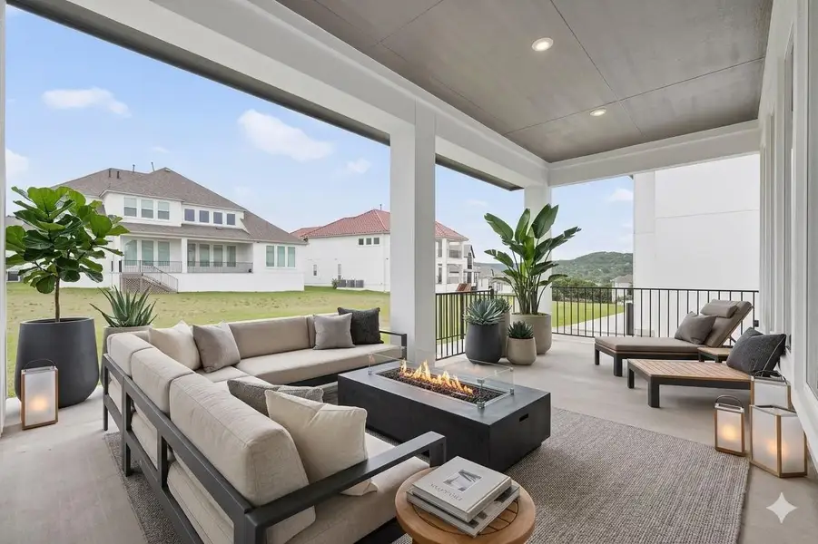 Exterior details and patio area of a home in , Leander (Image 28).