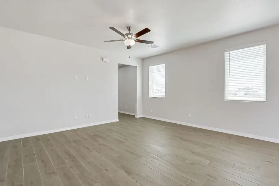 Representative unfurnished interior of a home built from the Desert Willow by View Homes in Paseo del Este, El Paso (Image 32). Representative unfurnished interior of a home built from the Desert Willow by View Homes in Paseo del Este, El Paso (Image 32).