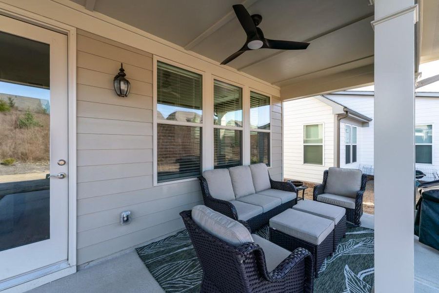 Exterior details and patio area of a home in , Hoschton (Image 30).