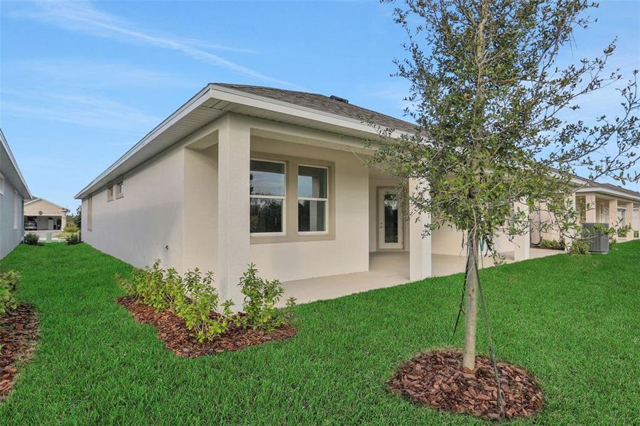 Exterior details and patio area of a home in Angeline, Land O' Lakes (Image 26).