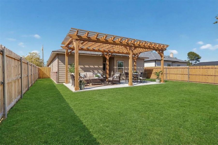 Virtual rendition with added Pergola